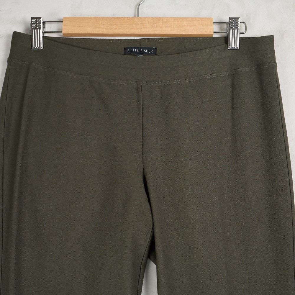 Eileen Fisher The System Green Stretch Crepe Slim Leg Pull On Pants Size Small - Picture 3 of 7